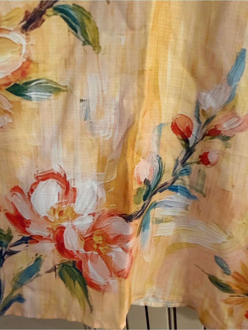 New Bundle 2 OUFISUN Watercolor Tops Blouses Floral Daisies Sunflowers Sz Med - Picture 9 of 11